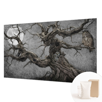 Non-woven fototapet med motiv af en mystisk ugle