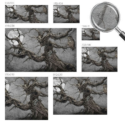Non-woven fototapet med motiv af en mystisk ugle