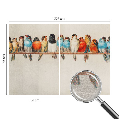 Væg tapet Fugle på en gren