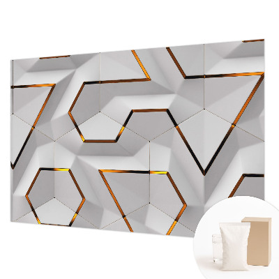 3D fototapet med moderne geometrisk motiv