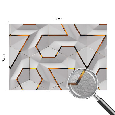 3D fototapet med moderne geometrisk motiv