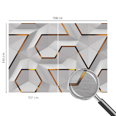 3D fototapet med moderne geometrisk motiv