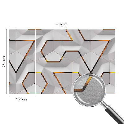 3D fototapet med moderne geometrisk motiv