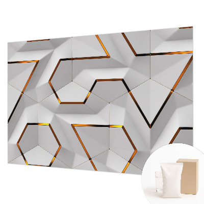 3D fototapet med moderne geometrisk motiv