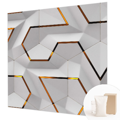 3D fototapet med moderne geometrisk motiv