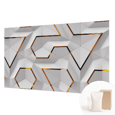 3D fototapet med moderne geometrisk motiv