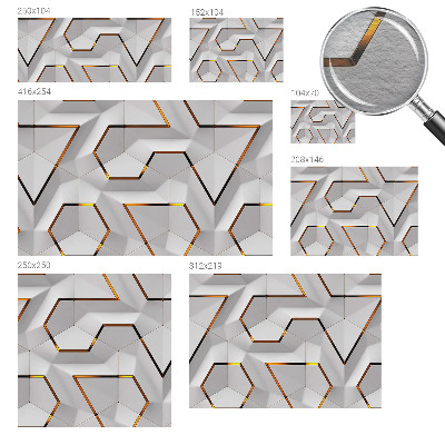 3D fototapet med moderne geometrisk motiv