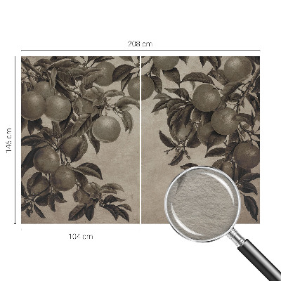Non-woven fototapet med frugtmønster