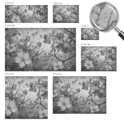 Fotovæg med motiv af en blomstergren
