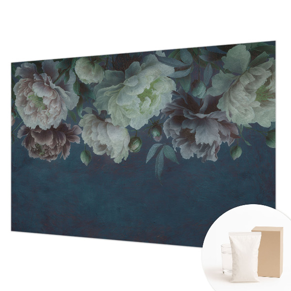Tapet væg i en blomsteragtig, elegant stil