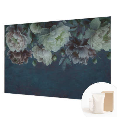Tapet væg i en blomsteragtig, elegant stil
