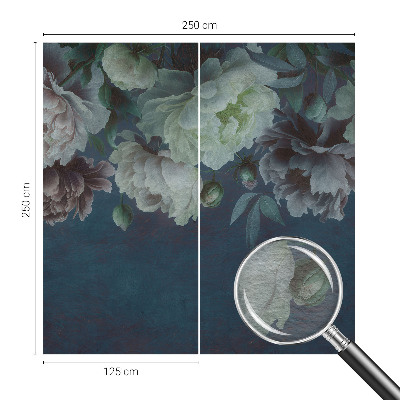 Tapet væg i en blomsteragtig, elegant stil