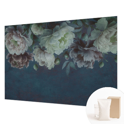 Tapet væg i en blomsteragtig, elegant stil