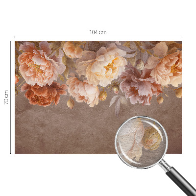 Fototapet stue i blomsteragtigt design til stuen