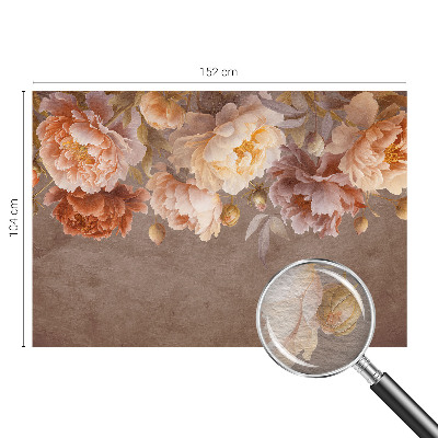Fototapet stue i blomsteragtigt design til stuen