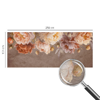 Fototapet stue i blomsteragtigt design til stuen