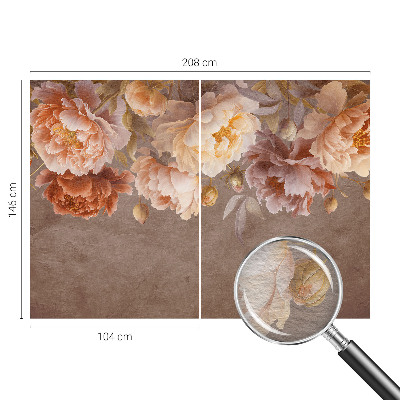 Fototapet stue i blomsteragtigt design til stuen