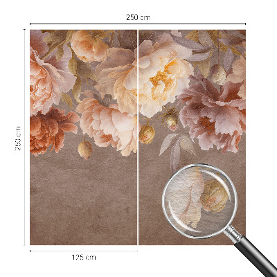 Fototapet stue i blomsteragtigt design til stuen