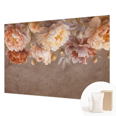 Fototapet stue i blomsteragtigt design til stuen