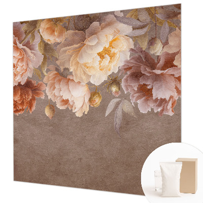 Fototapet stue i blomsteragtigt design til stuen