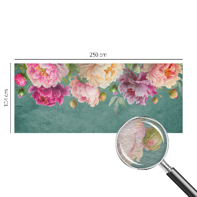 Fotovæg stue med blomsteragtigt motiv
