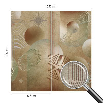 Fotovæg soveværelse Geometrisk mønster