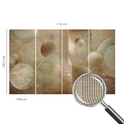 Fotovæg soveværelse Geometrisk mønster