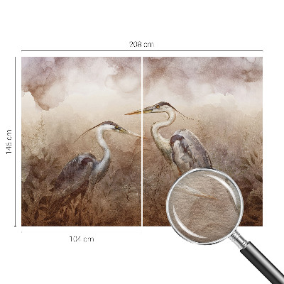 Fototapet efter mål Elegante fugle