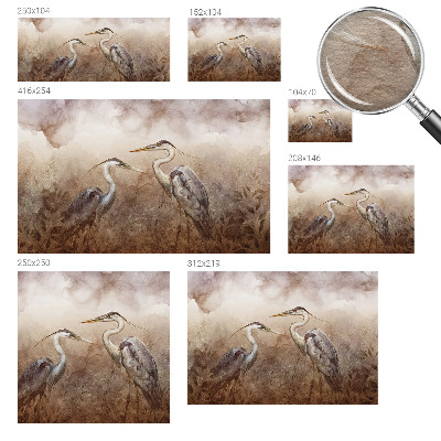 Fototapet efter mål Elegante fugle