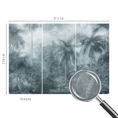 Stor fototapet med motiv af tropisk vegetation