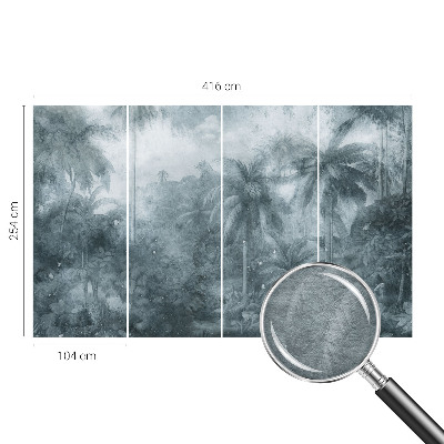 Stor fototapet med motiv af tropisk vegetation