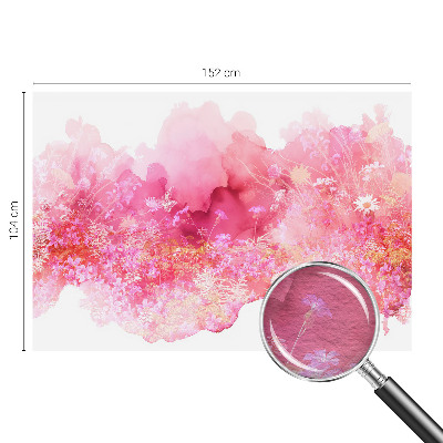 3D fototapet med blomstermønster