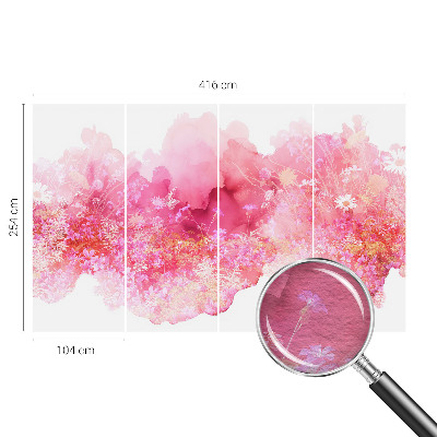 3D fototapet Blomstermønster