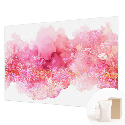 3D fototapet med blomstermønster
