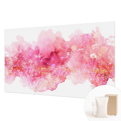 3D fototapet med blomstermønster