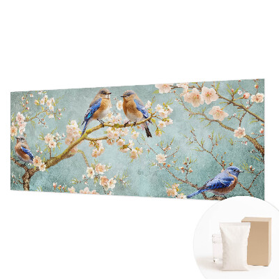 Non-woven fototapet med motiv af forårsfugle