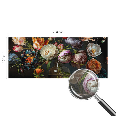 Fotovæg med motiv af en blomsterbuket