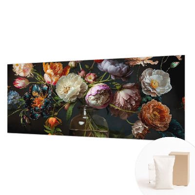 Fotovæg med motiv af en blomsterbuket