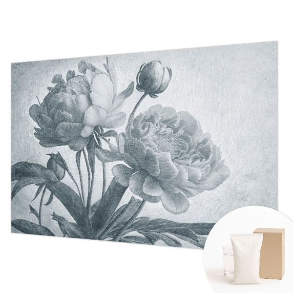 Fotovæg soveværelse med blomsterinspireret chic