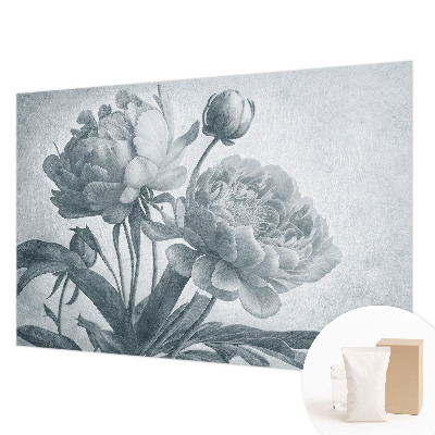Fotovæg soveværelse med blomsterinspireret chic