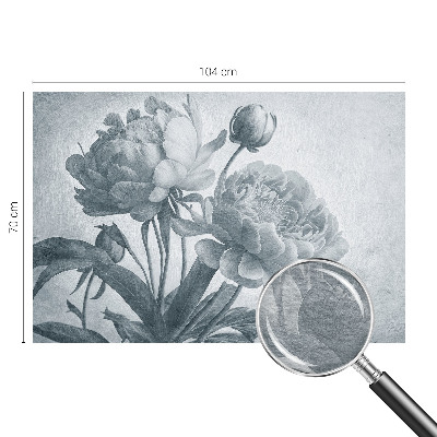 Fotovæg soveværelse med blomsterinspireret chic