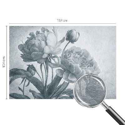 Fotovæg soveværelse med blomsterinspireret chic