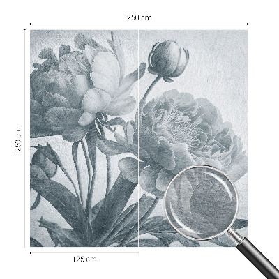 Fotovæg soveværelse Blomsteragtig chic