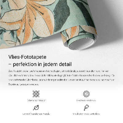 Fotovæg soveværelse Blomsteragtig chic