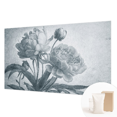 Fotovæg soveværelse med blomsterinspireret chic