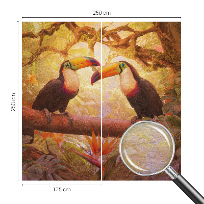 Fototapet på mål Farverige tukaner