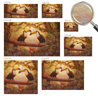 Fototapet på mål Farverige tukaner