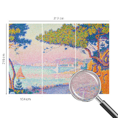 Stor fototapet Farverigt landskab