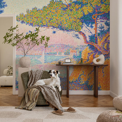 Stor fototapet Farverigt landskab