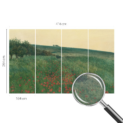 Foto tapet Valmuemarker